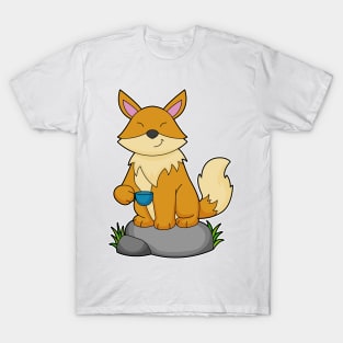 Fox with Coffee cup T-Shirt